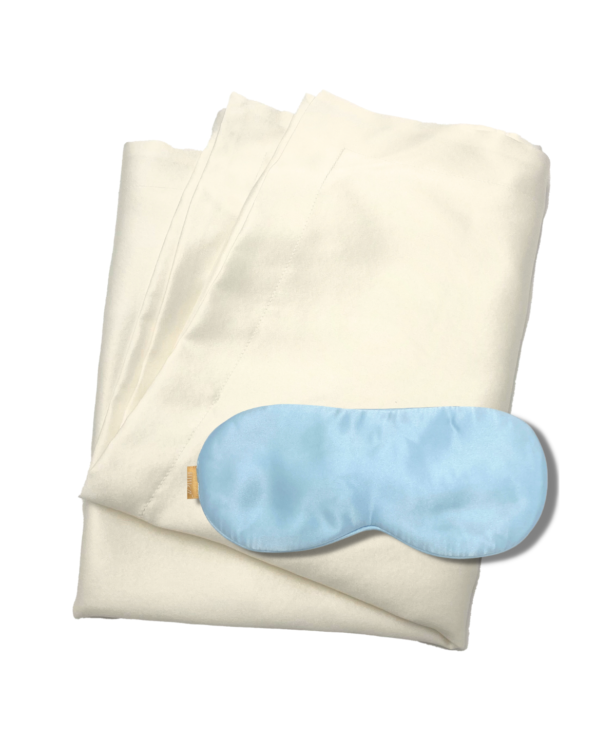 'midnight white' - 1 pillowcase + 1 eye mask